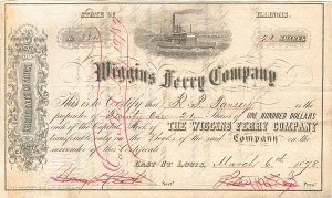 Wiggins Ferry Co. - Stock Certificate